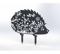 Фигурка садовая металлическая Металекс Ёжик Модель 6, серый 115126