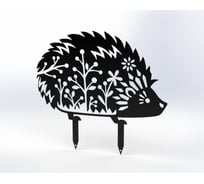 Фигурка садовая металлическая Металекс Ёжик Модель 6, черный 115117