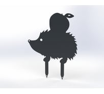Фигурка садовая металлическая Металекс Ёжик Модель 2, серый 115122