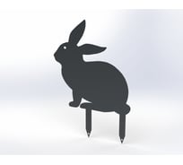 Фигурка садовая металлическая Металекс Зайка Модель 1, серый 115148