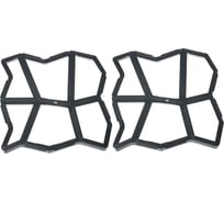 Садовая дорожка KIMRIK, 44x44 см, толщина 40 мм, черная, 2 шт KG000652