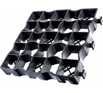 Газонная решетка KIMRIK С50, 33x33x5 см, в 1м2/9 модулей, черная KG001376