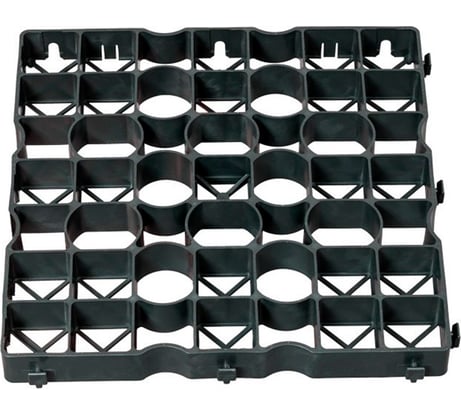 Усиленная газонная решетка ГеоПластБорд 50x50, черный, комплект 4 шт ГР_ТГ40.50.50.4_ч_4