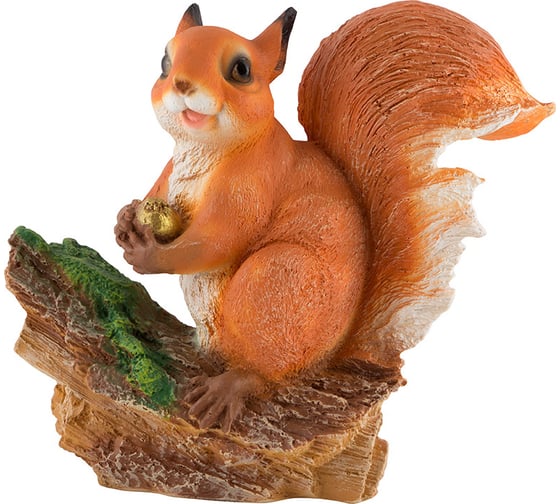 Садовая фигурка Park Белочка с орешком на пне H-25 см 169348