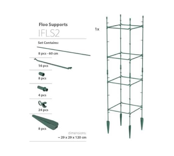 Опора для растений Prosperplast IFLS2 G851 IFLS2 29 см, 29 см, h120 см, зеленый 072185