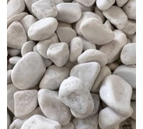 Галька мраморная StoneTent белая, фракция 40-60 мм, 15 кг БП-00000834