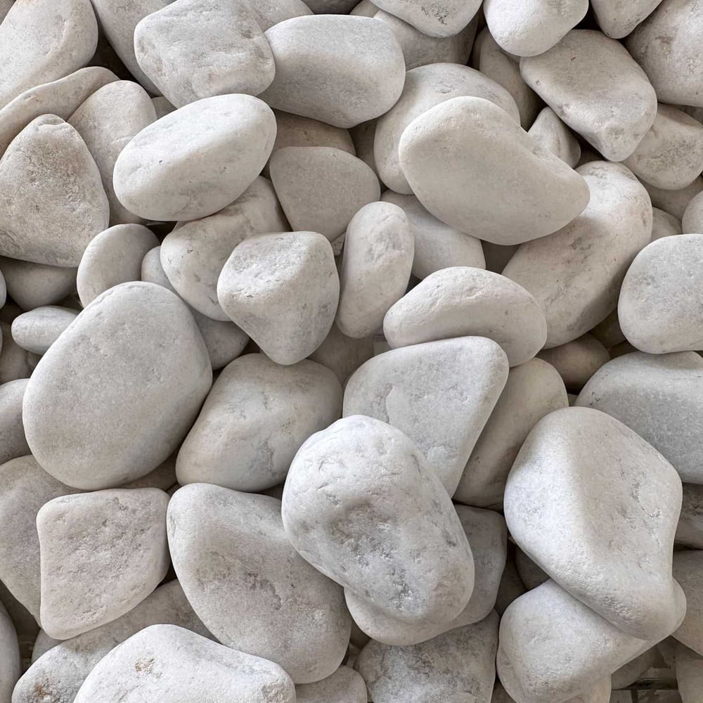 Галька мраморная StoneTent белая, фракция 40-60 мм, 20 кг БП-00000835 ...