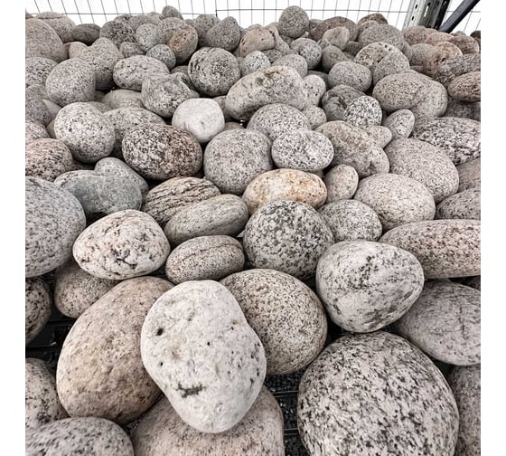 Галька речная StoneTent альбинос, фракция 60-90 мм, 20 кг БП-00000871