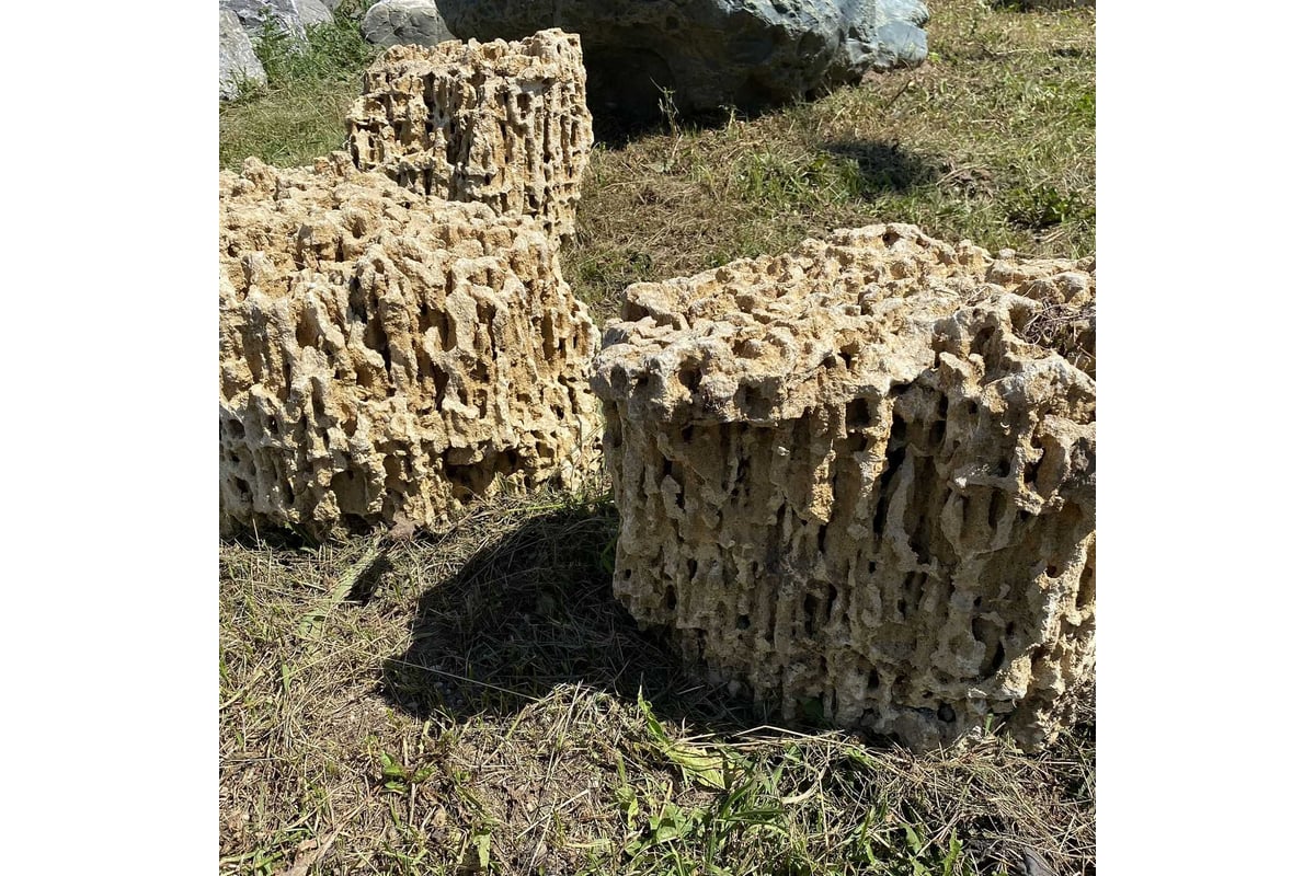 Камень Меотис StoneTent Крымский Ракушечник, фракция 150-300 мм, 10 кг ...