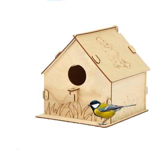 Скворечник Greengo Птенчик 19.5x22x22 см, разобранный 3104096 1