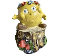 Садовая фигурка Голден крафт Колобок на пеньке 40х47х33 ФП975