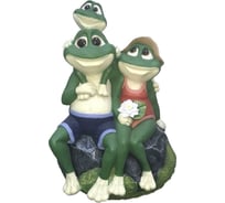 Садовая фигурка Голден крафт Лягушки три на камне Н-58см ФП782