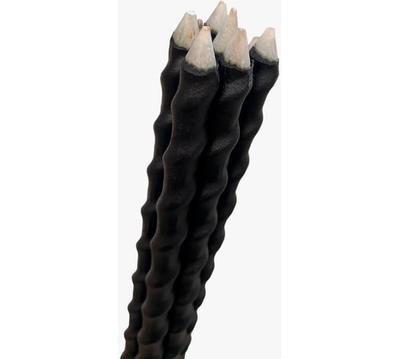 Опоры для растений / садовые колышки Темиора 20 шт, d 12 мм, h 1,5 м, черные, в покрытии, заточенные 0063 1