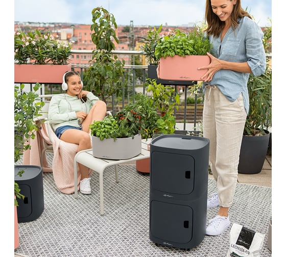 Модуль-подставка для хранения инвентаря LECHUZA PILA STORAGE Color голубой 15921