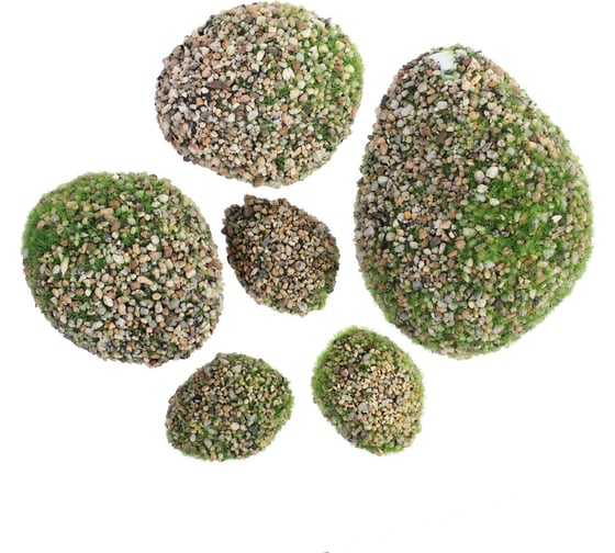 Искусственный с каменной крошкой Greengo Камни 6 шт., ассорти: 1 большой, 2 средних, 3 маленьких 5200598 1