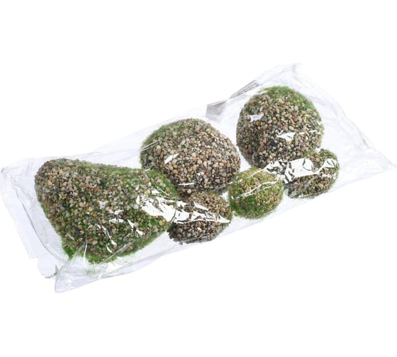Искусственный с каменной крошкой Greengo Камни 6 шт., ассорти: 1 большой, 2 средних, 3 маленьких 5200598
