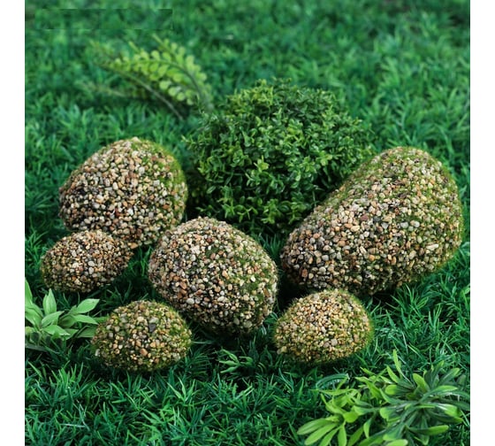 Искусственный с каменной крошкой Greengo Камни 6 шт., ассорти: 1 большой, 2 средних, 3 маленьких 5200598