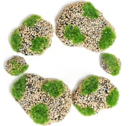Искусственный мох с каменной крошкой Greengo Камни 6 шт., ассорти: 2 больших, 2 средних, 2 маленьких 4488260