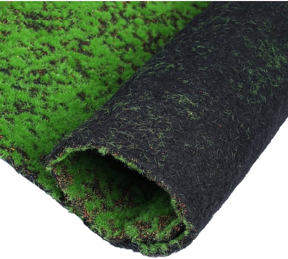 Декоративный искусственный мох Greengo 1х1 м, зеленый на черном 5203156