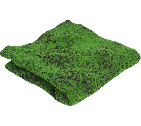 Декоративный искусственный рельефный мох Greengo 1х1 м, зеленый на черном 5203160 1