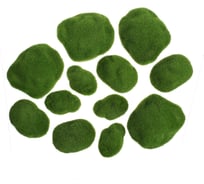Искусственный мох Greengo Камни 12 шт., 4 больших, 4 средних, 4 маленьких 5200601