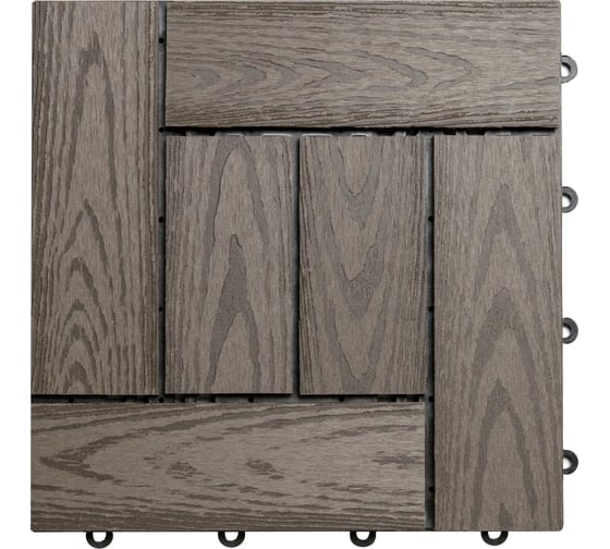 Садовый паркет CM Garden 30х30 см, текстура дерева, Венге, 11 шт. Natur WENGE