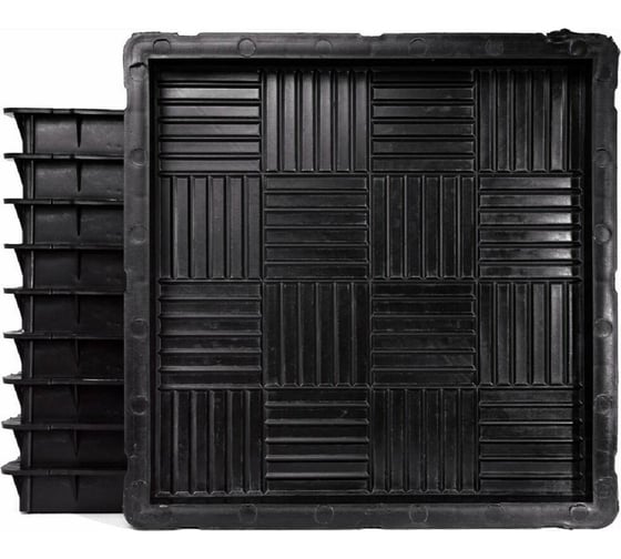 Формы для тротуарной плитки и брусчатки Формыпласт Шахматка 30x30x3 см, в комплекте 10 шт. 2786 1