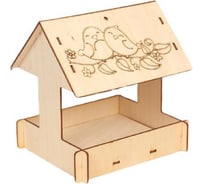 Сборная кормушка для птиц Greengo Домик с птичкой 24х20х17 см 4271755