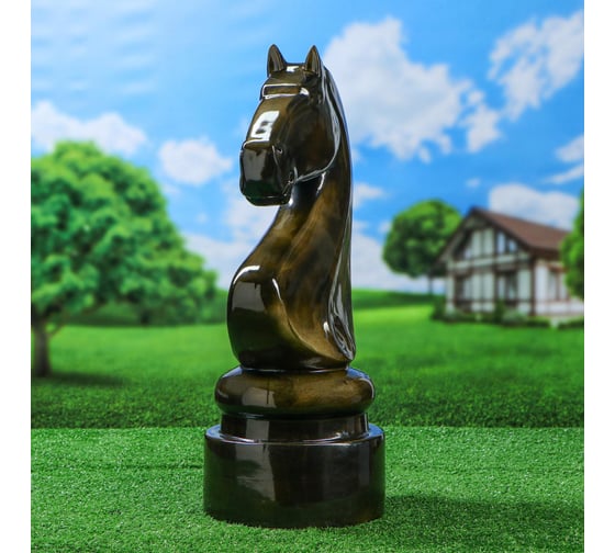 Садовая фигура Сималенд Конь черный, 54 см 3536410