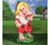 Садовая фигура Сималенд Девочка гном с клубникой 45 см 4064499