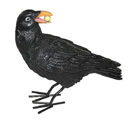 Садовая фигурка ФлораПласт Ворон с горошиной 26х23х12 см 026846