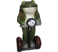 Садовая фигурка ФлораПласт Лягушка на самокате 17х15.8х36.5 см 035934