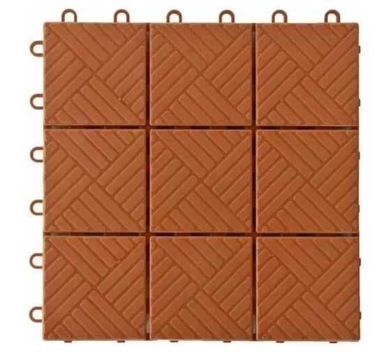Напольное покрытие ПОДВОРЬЕ Модуль, 30x30, терракот PolModylTer 1