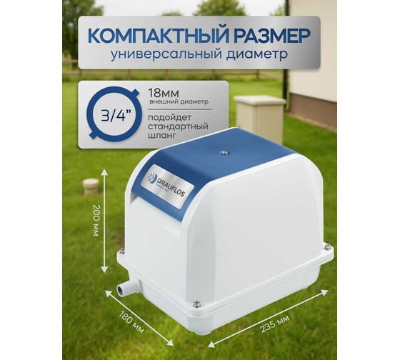 Компрессор для септика и пруда DRAUFLOS DFC-250