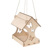 Кормушка для птиц ОФИСМАГ сборная модель 24х21х18 см, фанера, BAMBOX, 666179