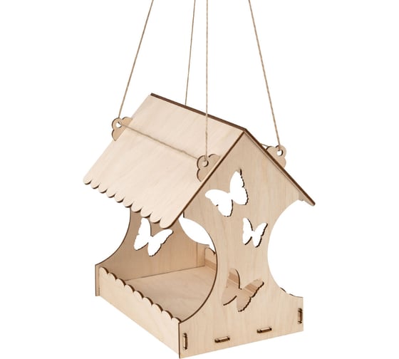 Кормушка для птиц ОФИСМАГ сборная модель 24х21х18 см, фанера, BAMBOX, 666179 1