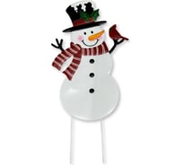 Садовый декор для грядки KlestO Снеговик в шляпе ZQ01584