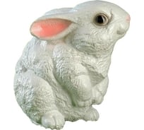 Садовая фигура Сималенд Зайчик стоит бело-серая, 15x10x18 см 6946129