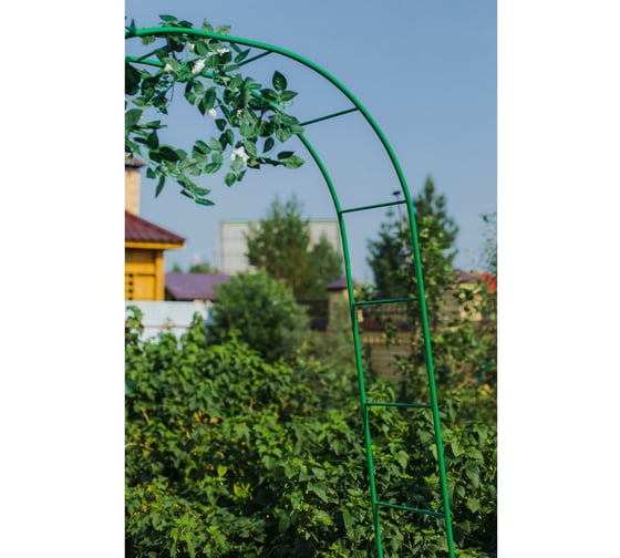 Садовая арка Greengo 240x125x36.5 см, разборная, металл, зеленая 2083021