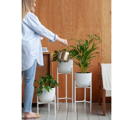 Подставка для цветов GreenWeen Trinity 40 белая GW-T40W