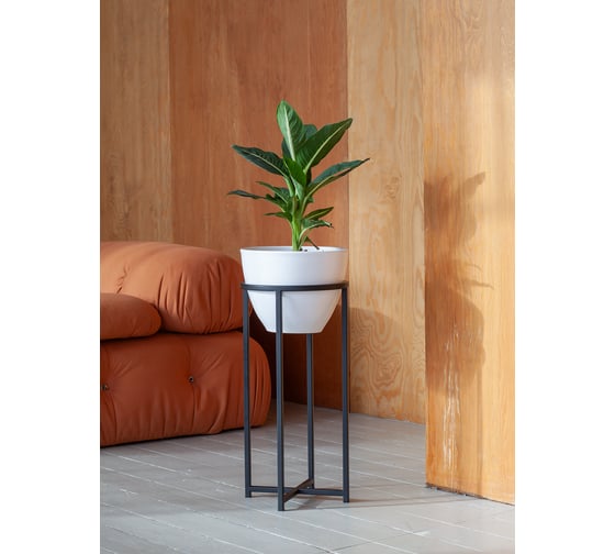 Подставка для цветов GreenWeen Grace 60 черная, d=27см GW-G60B