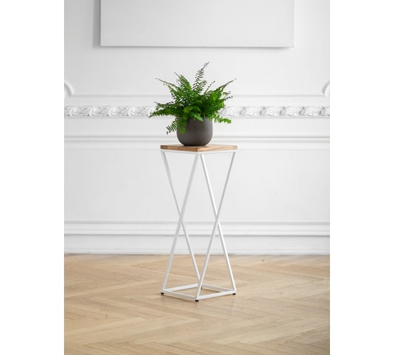 Столик под кашпо GreenWeen Loft 80 белый GW-L80W