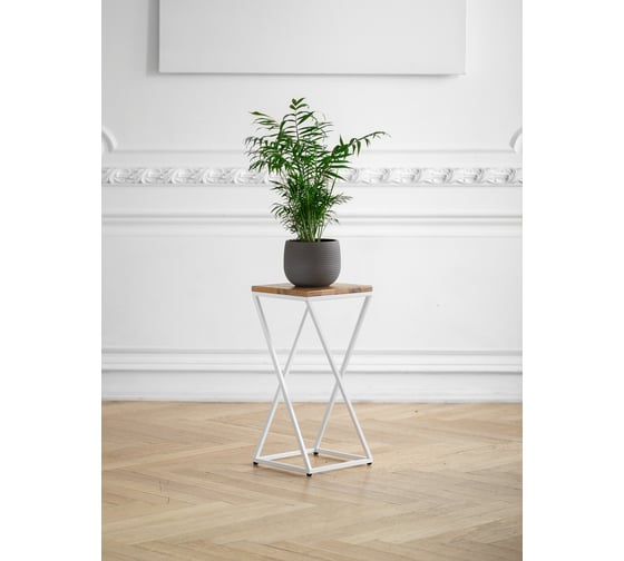 Столик под кашпо GreenWeen Loft 60 белый GW-L60W