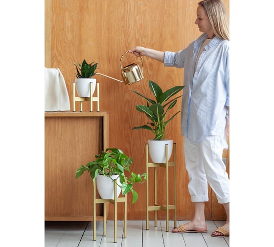 Подставка для цветов GreenWeen Oxalis 40 золотая GW-O40G