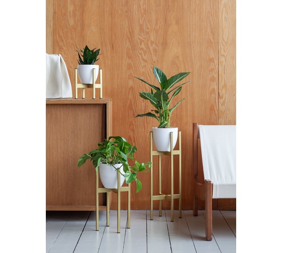 Подставка для цветов GreenWeen Oxalis 40 золотая GW-O40G