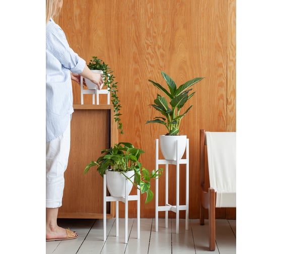 Подставка для цветов GreenWeen Oxalis 40 белая GW-O40W