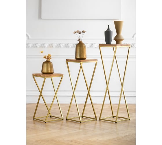 Столик под кашпо GreenWeen Loft 100 золотой GW-L100G