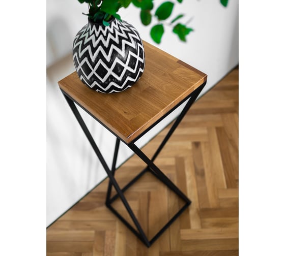 Столик под кашпо GreenWeen Loft 80 черный GW-L80B