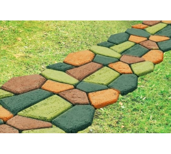 Форма для изготовления садовых дорожек ГеоПластБорд 50x50x6 см, 2 шт, черный ФИЗ_50.50.6_2