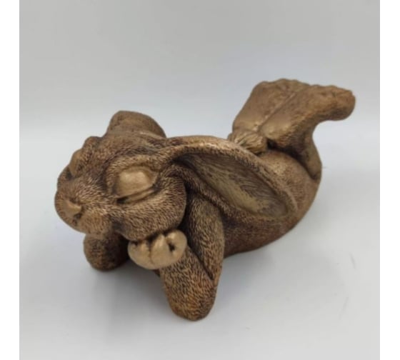 Садовая фигура ФлораПласт Заяц Людвиг бронза 33*14/h13см 074505 1